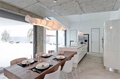 Бетонный потолок в интерьере – нюансы 06