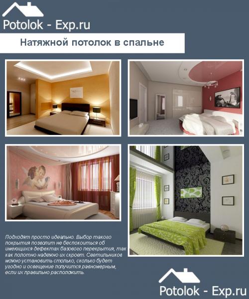Потолок в спальне, какой лучше. Подойдут ли натяжные покрытия?