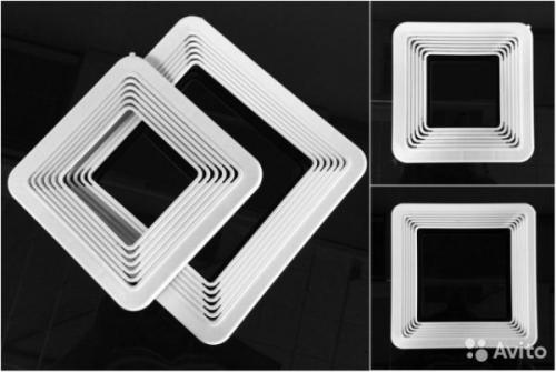 Установка квадратных светильников в натяжной потолок