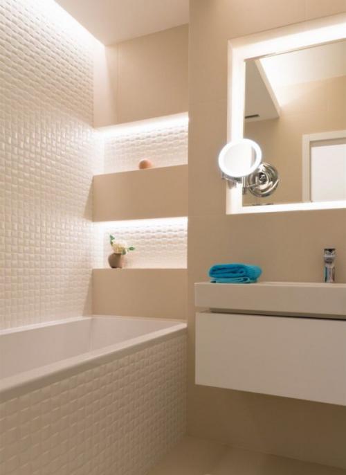 Точечное освещение в ванной. Правильное освещение в ванной комнате, лучшие идеи, более 30 фото