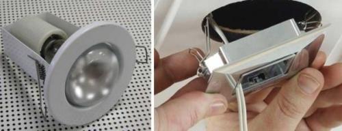 Размеры точечных светильников для подвесных потолков. По назначению