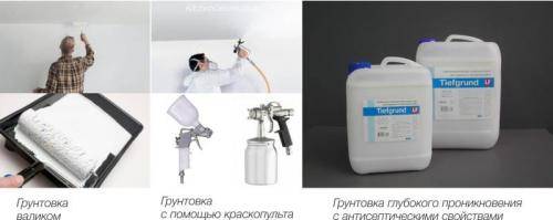 Неровный потолок на кухне. Грунтуем, штукатурим, шпатлюем, выравниваем, заделываем трещины и русты