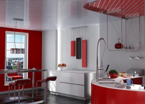 Потолок на кухне из пластиковых панелей. Как выбрать дизайн под интерьер комнаты