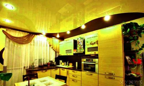 Натяжные потолки на кухне с газовой плитой. Можно ли сделать натяжной потолок на кухне?