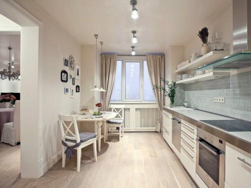 Дизайн потолка на кухне: идеи оформления с фото 29 Дизайн потолка на кухне: идеи оформления с фото 29