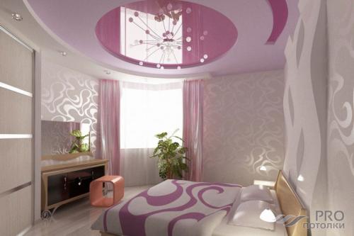 Какой потолок лучше для спальни. Натяжные поверхности