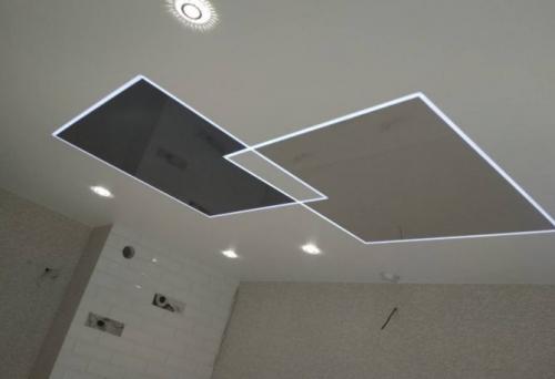 Что такое парящие линии на натяжном потолке. Как устроены световые линии на натяжном потолке