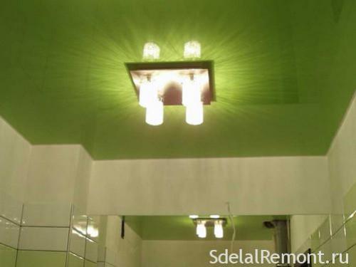 Освещение в ванной комнате с натяжным потолком. Разновидности освещения в ванной