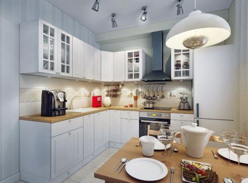 Освещение натяжного потолка на кухне. Натяжной потолок: дизайн освещения в кухонном помещении