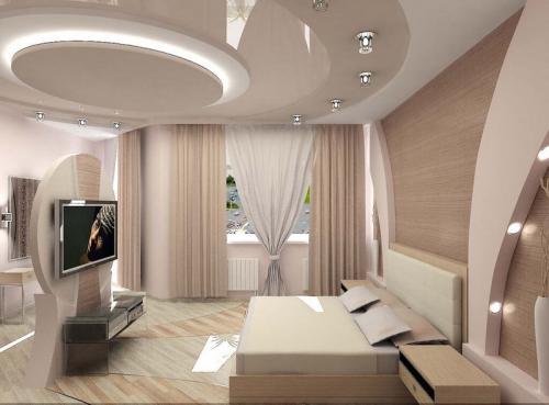 Расположение светильников на натяжном потолке в прямоугольной комнате. Расположение светильников на натяжных потолках: правила и примеры схем