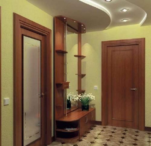 Встроенное освещение натяжного потолка. Для коридора и прихожей