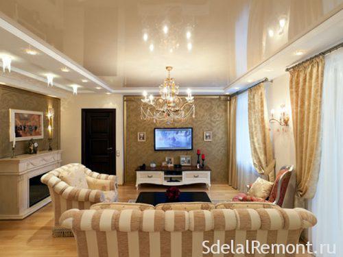 Освещение комнаты с натяжным потолком. Варианты освещения для разных комнат