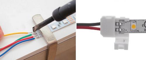 Как подключить светодиодную ленту с 4 проводами. Монтаж и установка светодиодной ленты: подсоединение, закрепление, установка