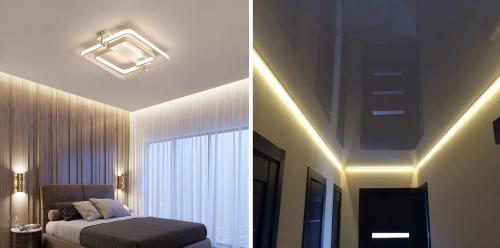 Современный дизайн натяжный потолков. Плюсы и минусы натяжных потолков 07