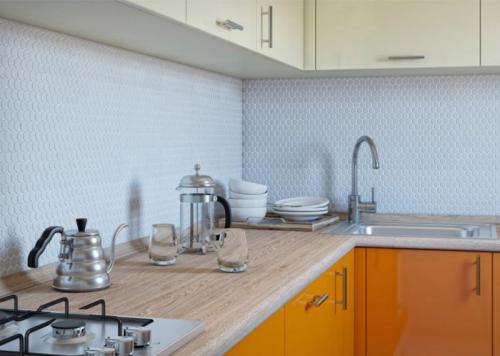 Чем заменить фартук на кухне так. Чем можно заменить фартук на кухне? 29