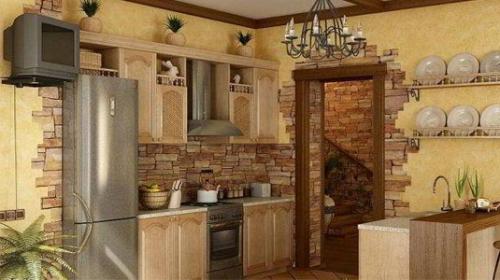 5 популярных вариантов отделки кухни. №5. Натуральный и декоративный камень