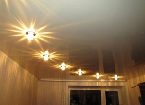 Типы светящихся элементов для натяжных потолков. Особенности 01