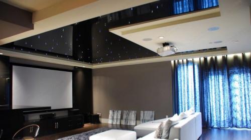 Как установить точечные светильники в натяжной потолок. Закладные платформы 06