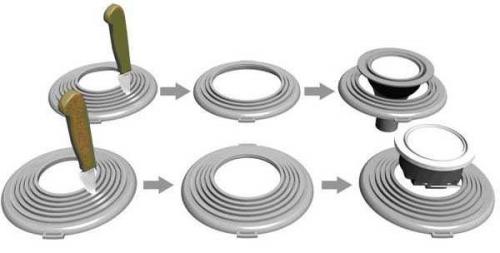 Как установить точечные светильники в натяжной потолок. Закладные платформы