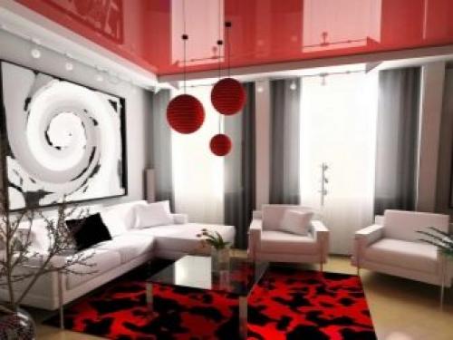 Натяжные потолки для больших помещений. Натяжные потолки для зала: красивый дизайн гостиной 02 Натяжные потолки для больших помещений. Натяжные потолки для зала: красивый дизайн гостиной 02