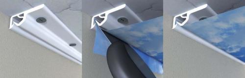 Варианты систем крепления натяжных потолков. Варианты крепления системы натяжного потолка