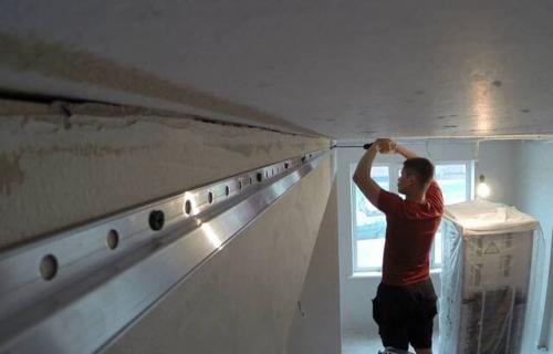 Варианты систем крепления натяжных потолков. Варианты крепления системы натяжного потолка 14