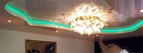 Натяжной потолок белый глянец. Белый натяжной потолок