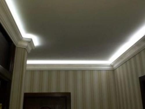 Потолочные плинтусы и профили для натяжных потолков. Виды 07