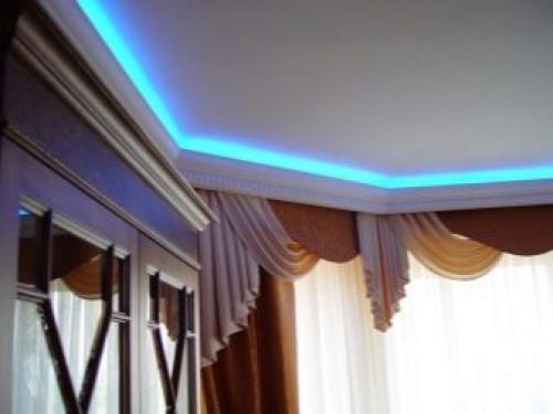 Потолочные плинтусы и профили для натяжных потолков. Виды 06