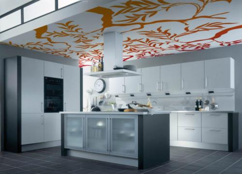 Натяжные потолки на кухню. Натяжные потолки для кухни: варианты дизайна с фото