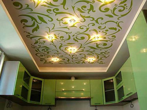 Натяжные потолки на кухню. Натяжные потолки для кухни: варианты дизайна с фото