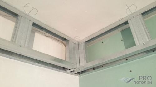 Крепление натяжного потолка к гипсокартону. Монтаж короба